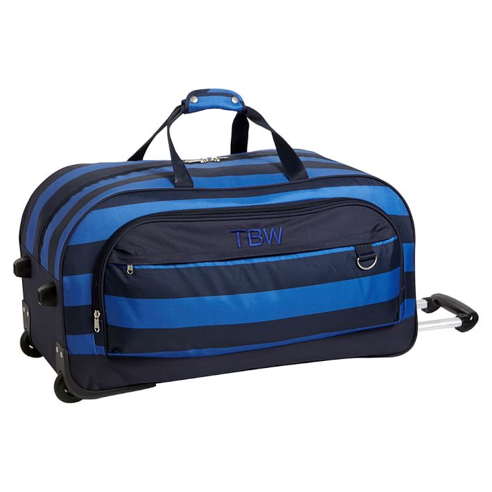 Getaway Blue/Navy Rugby Rolling Duffle Bag