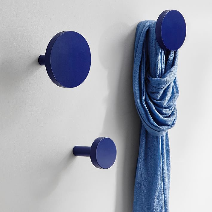 Round Wooden Wall Hooks Set of 3 Pottery Barn Teen