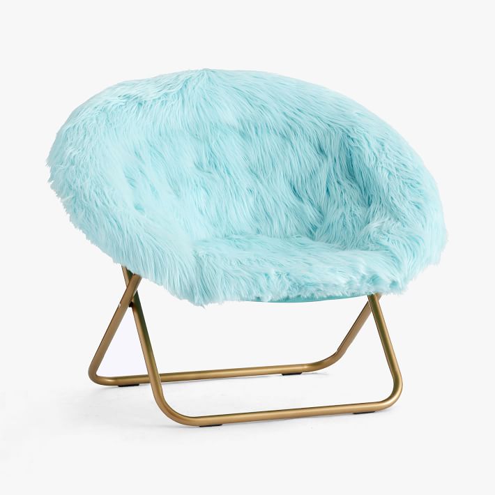 Himalayan Plume  Faux-Fur Hang-A-Round Chair