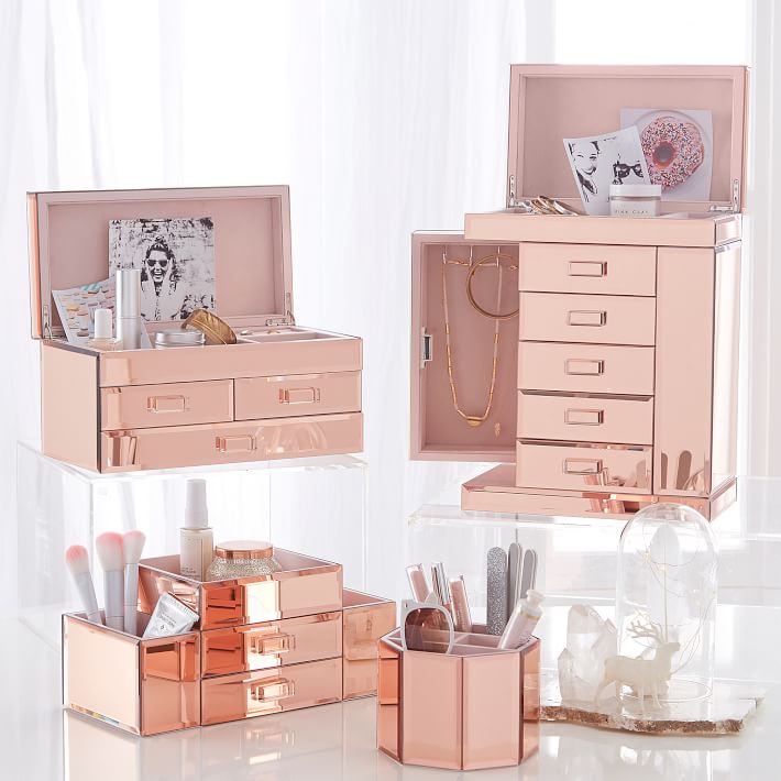 Mirrored Beauty Organizer Pottery Barn Teen