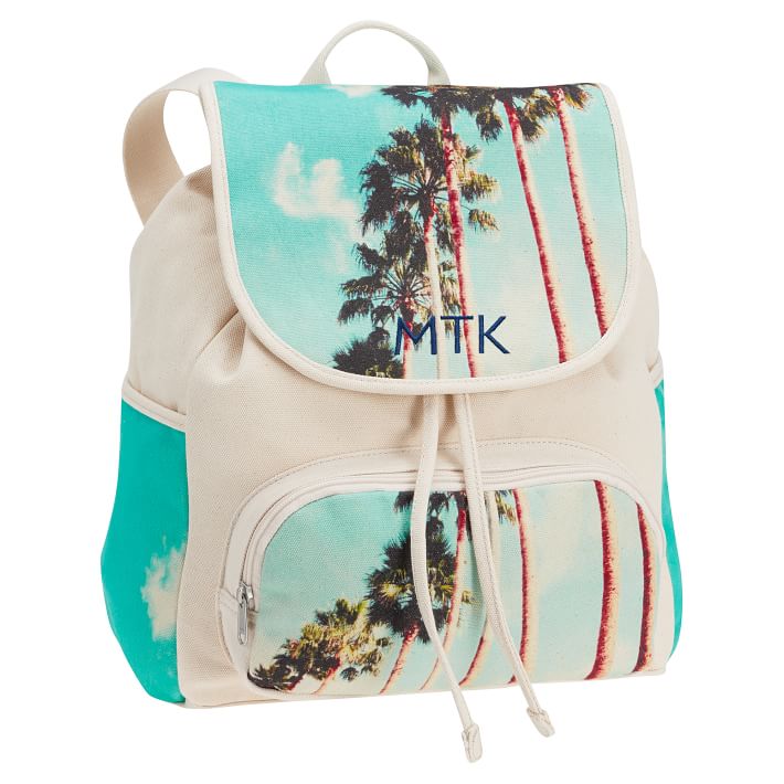 Beachside Canvas Backpack, Palms Photoreal