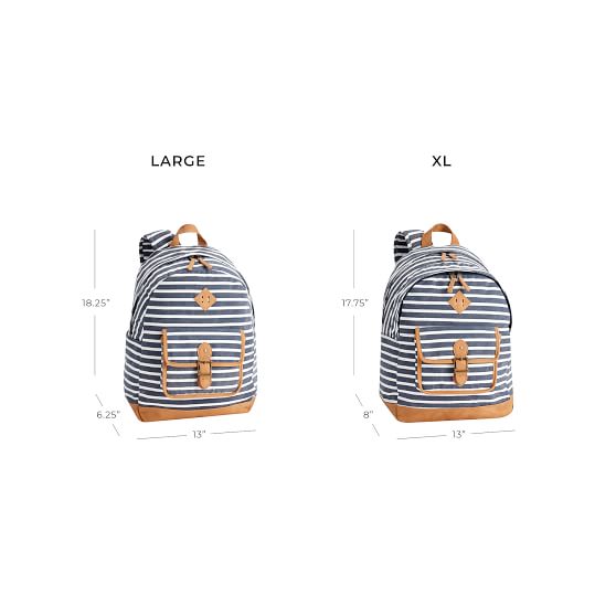 Navy Blue Striped Teen Backpack Pottery Barn Teen