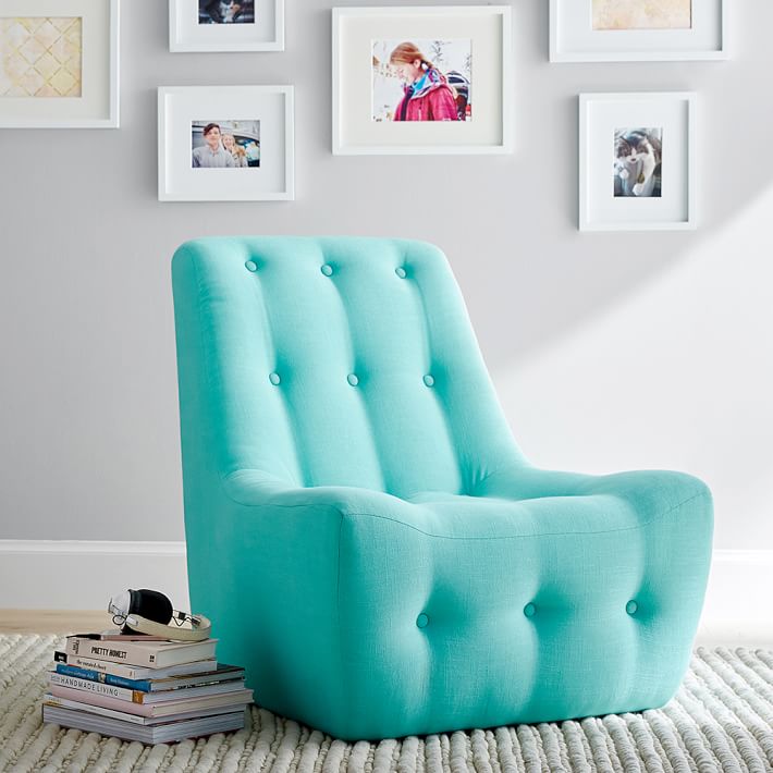 Pool Linen Modern Slipper Chair