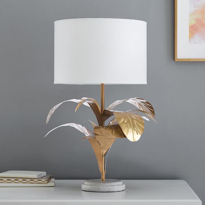 Palm leaf on sale table lamp