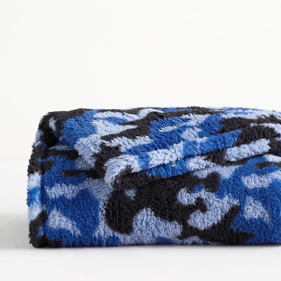 Cozy Camo Sherpa Throw Blanket Pottery Barn Teen