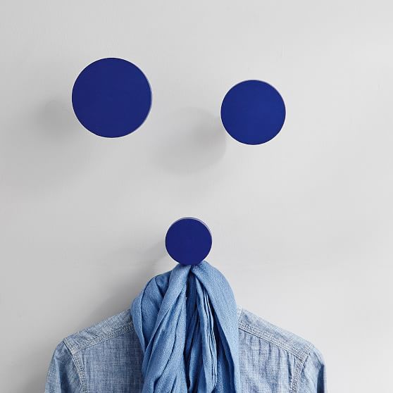 Round Wooden Wall Hooks Set of 3 Pottery Barn Teen