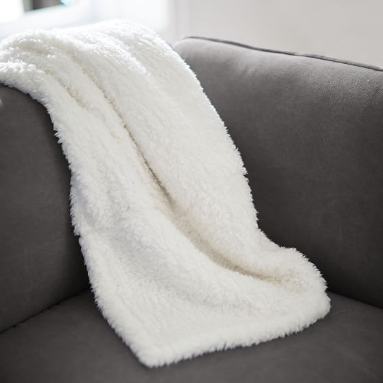 Cozy Sherpa Bed Blanket Pottery Barn Teen