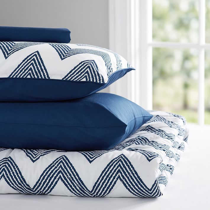 Zig Zag Stripe Value Girls Comforter Set Sale Pottery Barn Teen