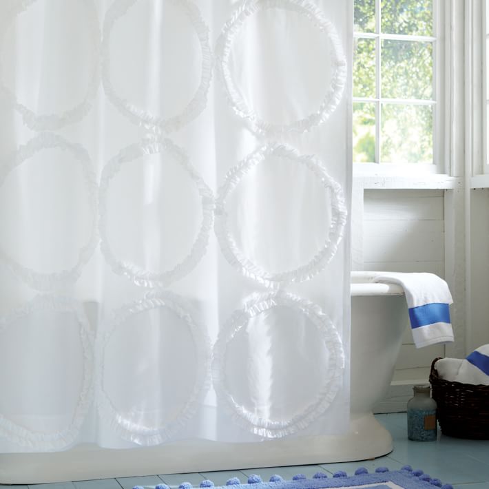 Ruffle Rings Shower Curtain