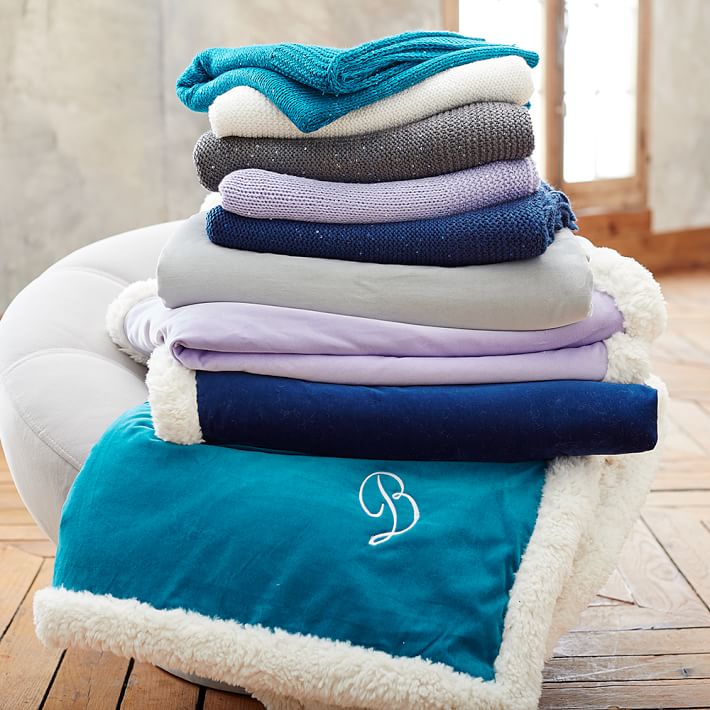 Velvet Luxe Throw Blanket Pottery Barn Teen