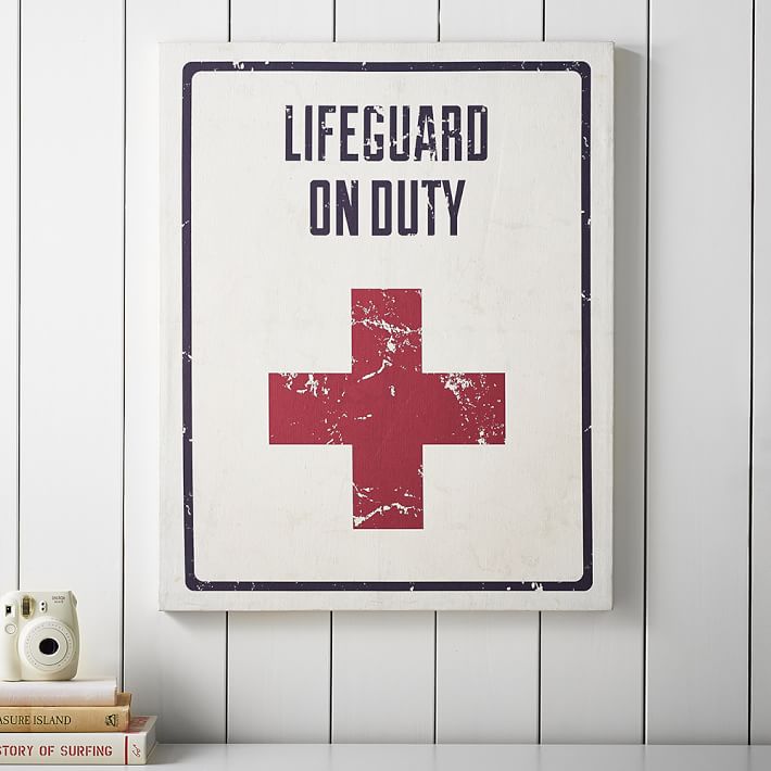 Lifeguard On Duty Canvas  Art