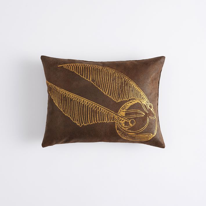 HARRY POTTER™ Faux Leather GOLDEN SNITCH™ Pillow Teen Throw Pillows