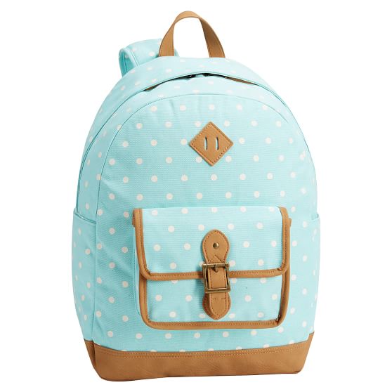 Light Blue Dot Teen Backpack | Pottery Barn Teen