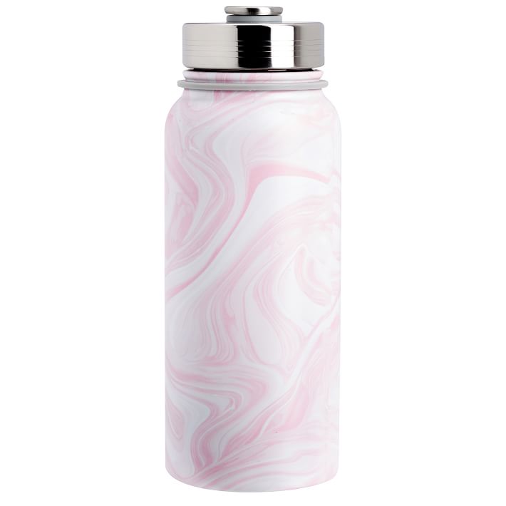 Atlas Blush Pink Marble 27 oz Water Bottle