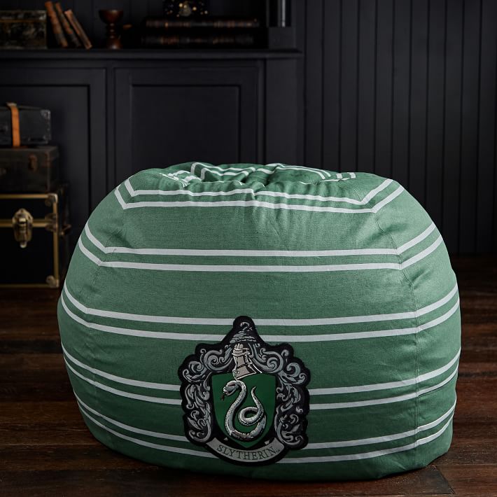 SLYTHERIN™ Green Bean Bag Chair Pottery Barn Teen