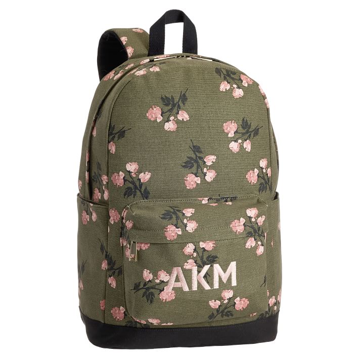Emily &amp; Meritt Olive Floral Backpack