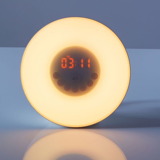 Round LightUp Alarm Clock Tech Accessories Pottery Barn Teen
