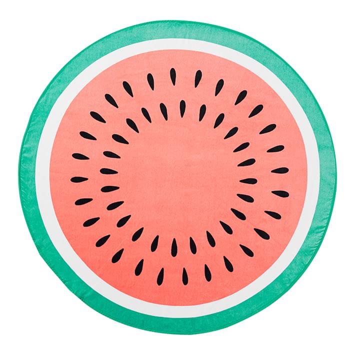 Watermelon Round Beach Towel