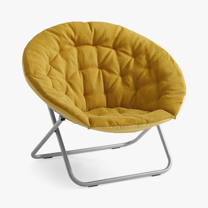 Yellow shop saucer chair