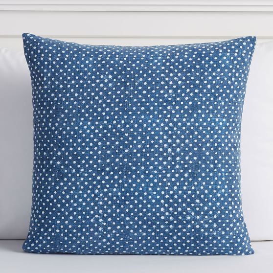 Westward Denim Dot Pillow Cover | Teen Throw Pillows | Pottery Barn Teen