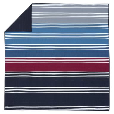 Beckett Stripe Boys Quilt - Multi Red | Sale | Pottery Barn Teen