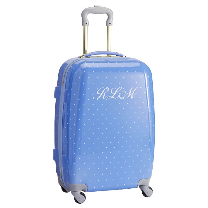 Hard-Sided Periwinkle Pin Dot Carry-On Spinner