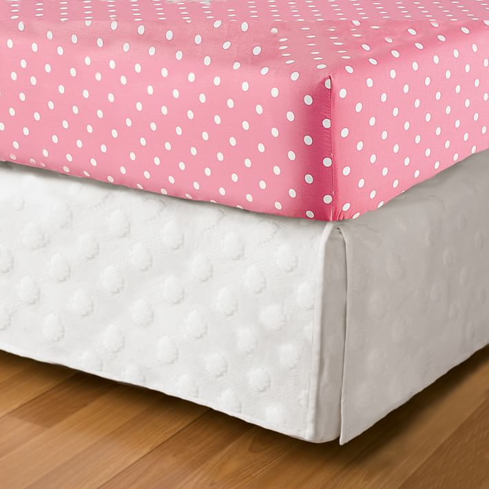 Big Dot Matelasse Girls' Bed Skirt | Pottery Barn Teen