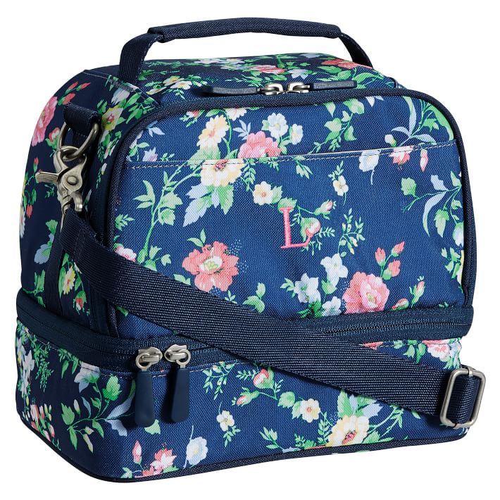 Gear-Up Navy Ditsy Floral Dual Compartment Lunch Bag