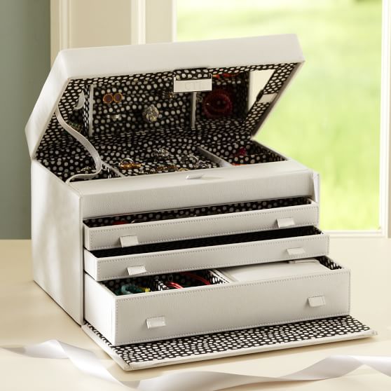 Classic Leather XL Jewelry Box Jewelry Storage Pottery Barn Teen