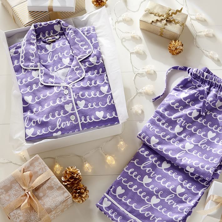 Loops-A-Lot Flannel Pajama Set, Purple