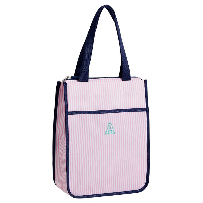 Gear-Up Pink Mini Stripe Tote Lunch Bag