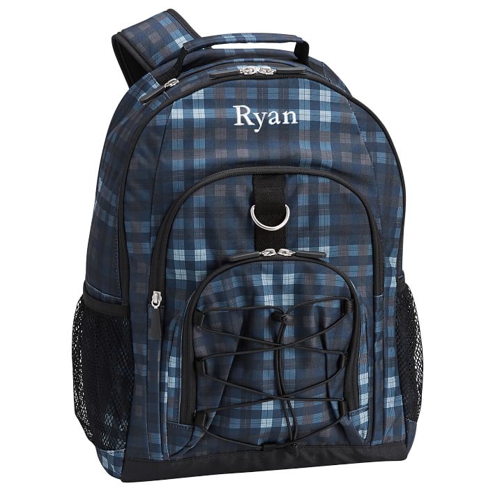 Gear-Up Navy Plaid Backpack