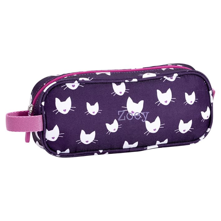 Gear-Up Dark Purple Kitten Pencil Case