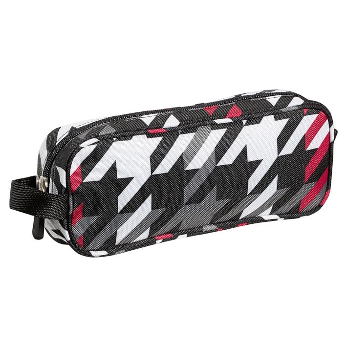 Gear-Up Red Houndstooth Pencil Case