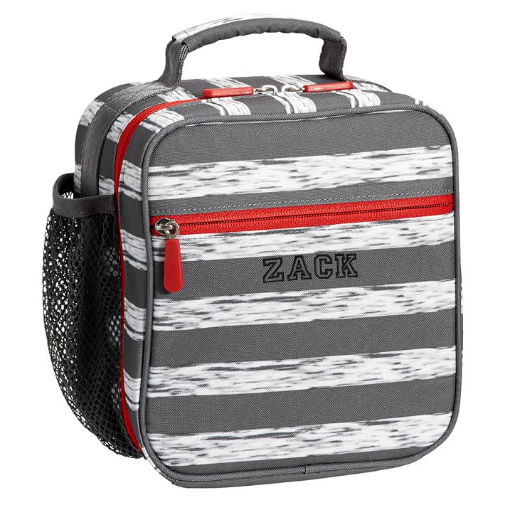Gear-Up Marled Stripe Gray Classic Lunch Bag