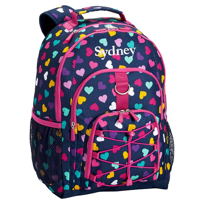 Gear-Up Navy Tossed Hearts Backpack