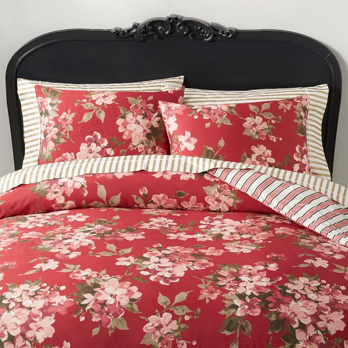 8 PCs Duvet Cover Set-Floral Lily – Apricot