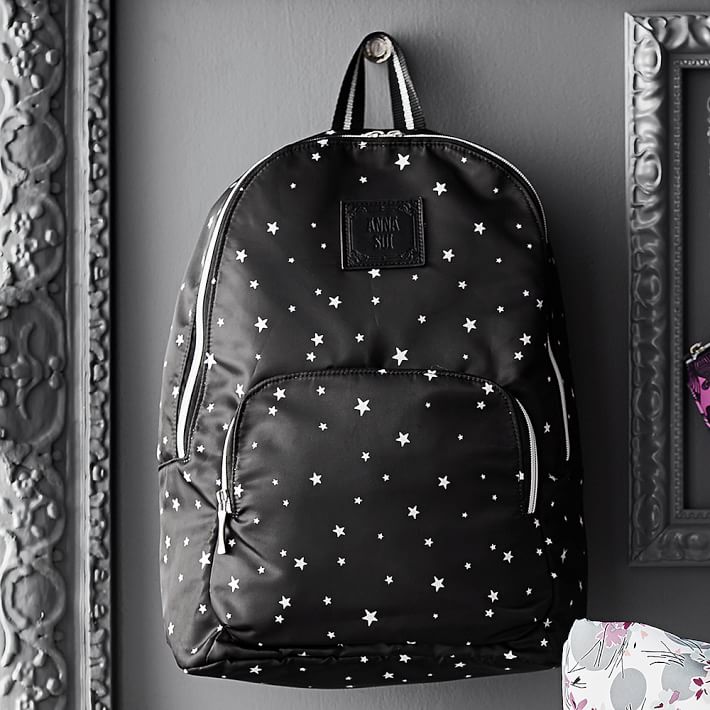 Anna Sui Black & White Stars Teen Backpack | Pottery Barn Teen