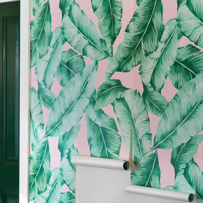 The Emily &amp; Meritt Palm Leaf Surestrip Wallpaper, 3'x8'