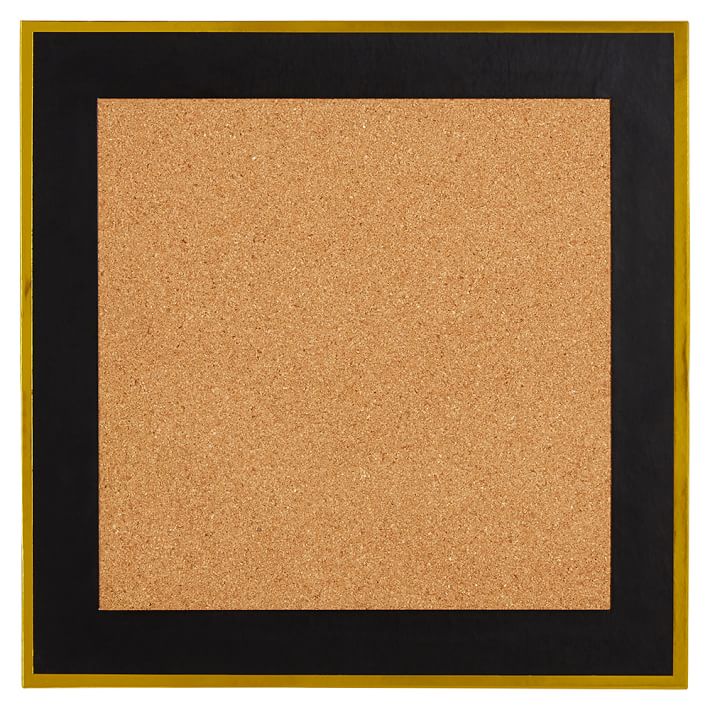 Black With Gold Trim Paper Border Corkboard - Dorm Sale | Pottery Barn Teen