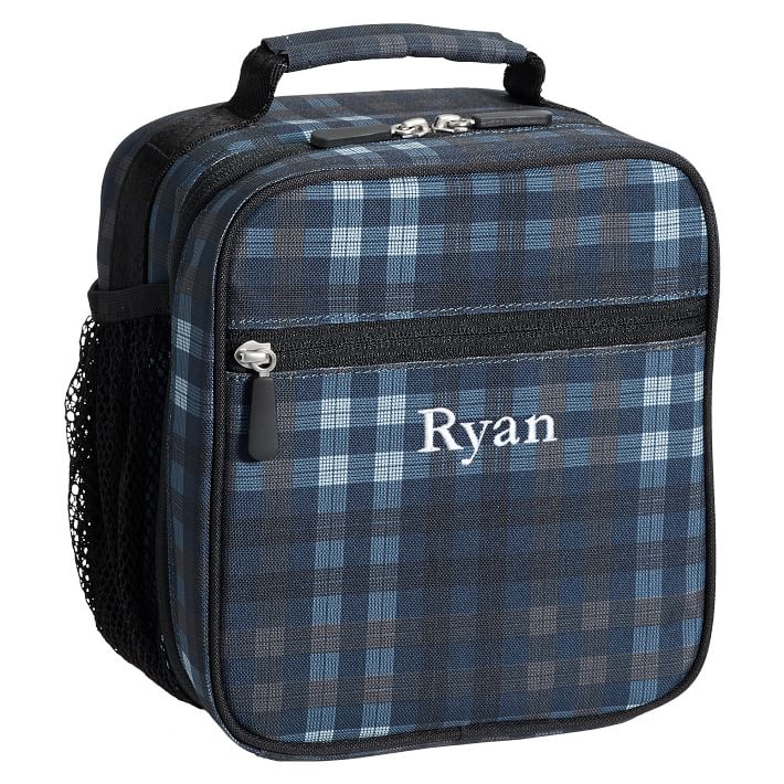 Gear-Up Navy Plaid Classic Lunch Bag