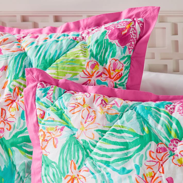 Lilly Pulitzer Orchid Girls Quilt Sham Pottery Barn Teen