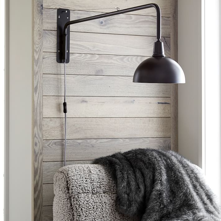 Plug-In Swing Arm Sconce