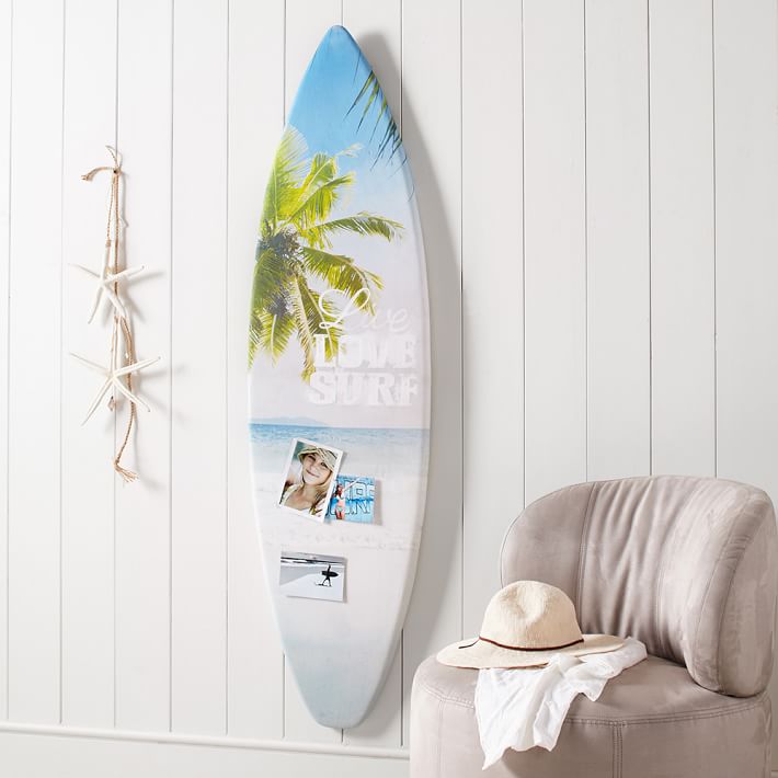 Surfboard Pinboard, Photoreal | Wall Organizers | Pottery Barn Teen