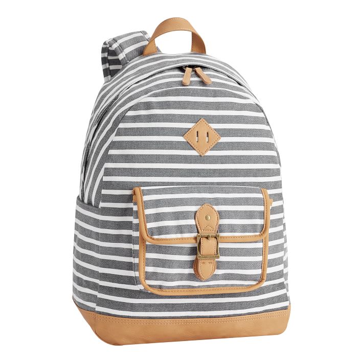 Charcoal Stripe Teen Backpack | Pottery Barn Teen