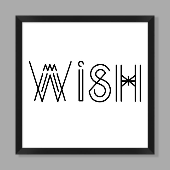 Wish Framed Art, 27.75&quot;x27.75&quot;