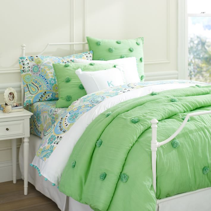 Crinkle Puff Quilt, Mint