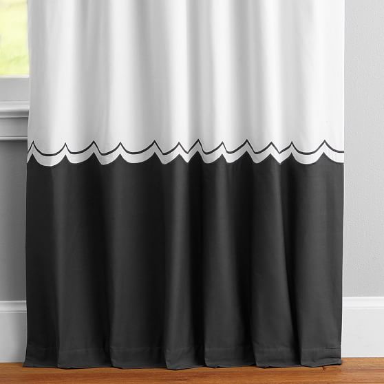 The Emily & Meritt Sweet Scallop Curtain Teen Curtains Pottery Barn