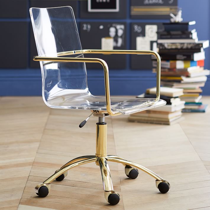 Acrylic and 2025 gold desk chair