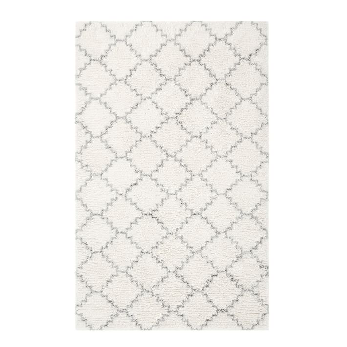 Casual Lattice Wool Rug Pottery Barn Teen